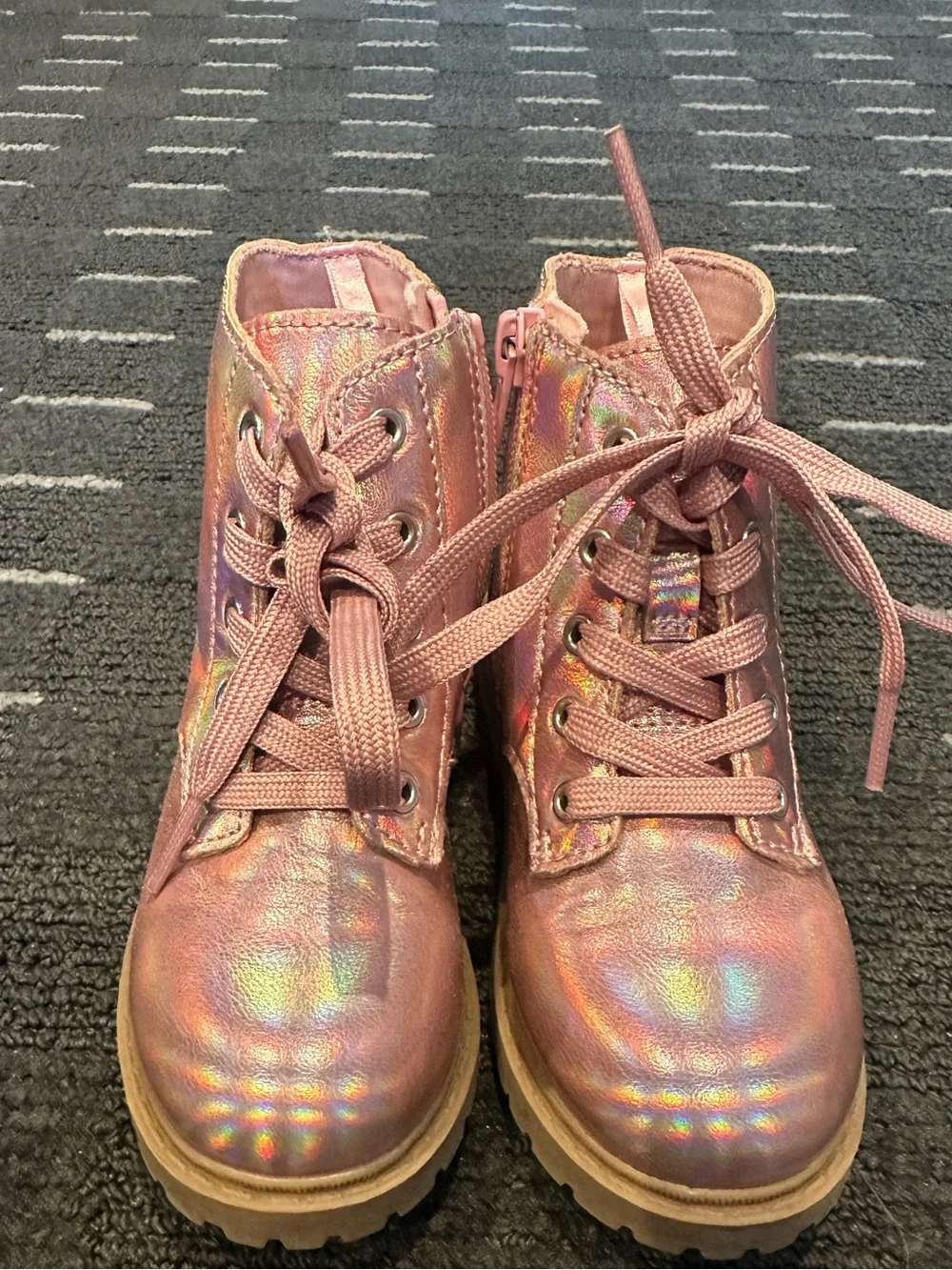 Carter's Iridescent Lace-Up Girls Boots